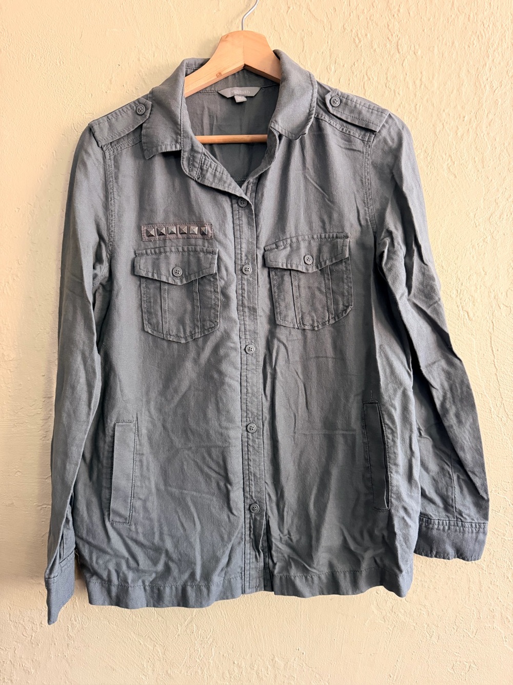 RUBBISH women's grey button up size medium